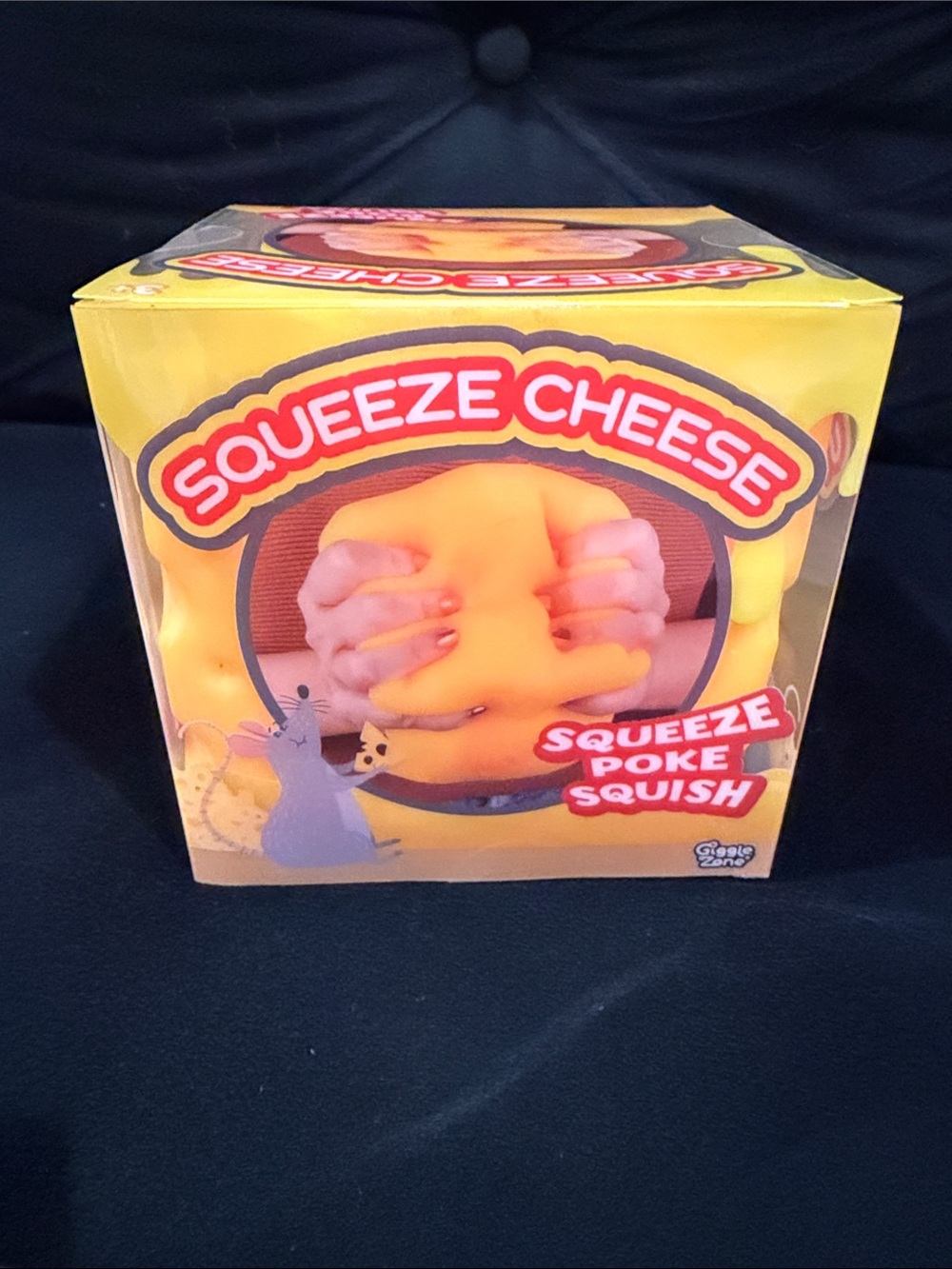 Squeeze Cheese Squeeze Poke Squish Toy - Yellow